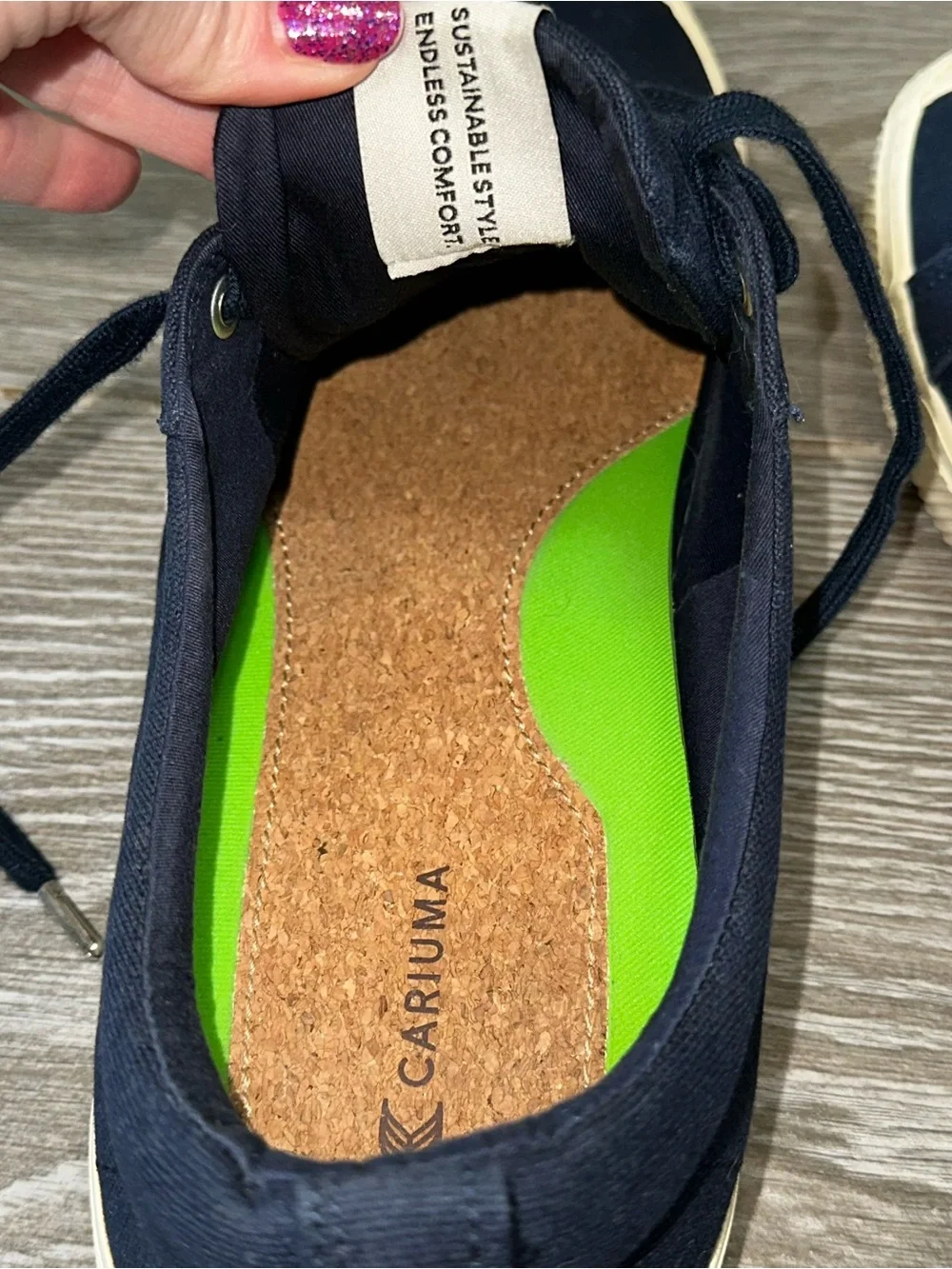 Cariuma OCA Athletic Shoes Men’s 13 Navy Canvas Lace Up Casual Low Top Sneakers